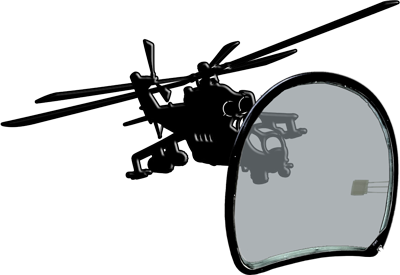 Стекло переднее фонаря кабины пилота вертолета Ми-24